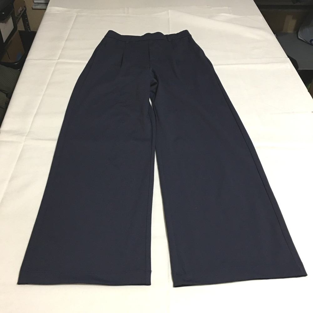 Halara Flex DayStretch High-Waisted Work Pants Size XS Petite Navy Blue Wide Leg